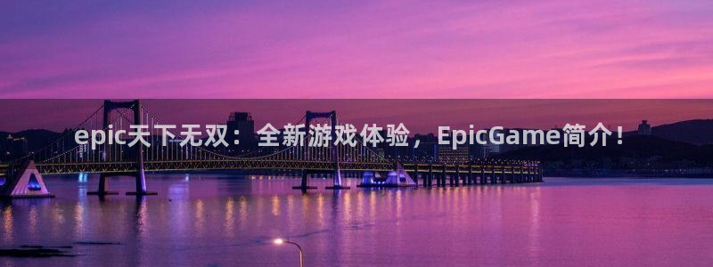 鼎点娱乐注册官方登录app：epic天下无双：全新游戏体验，