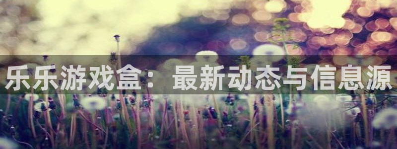 鼎点娱乐app下载|下载地址：乐乐游戏盒：最新动态与信息源